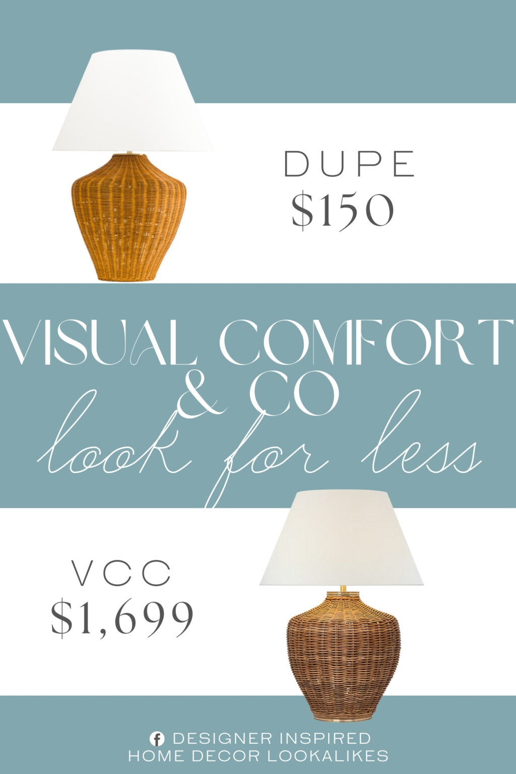 Visual Comfort & Co Evie Large Table Lamp Dupe. woven design, removable hardback shade, gold tone hardware.
