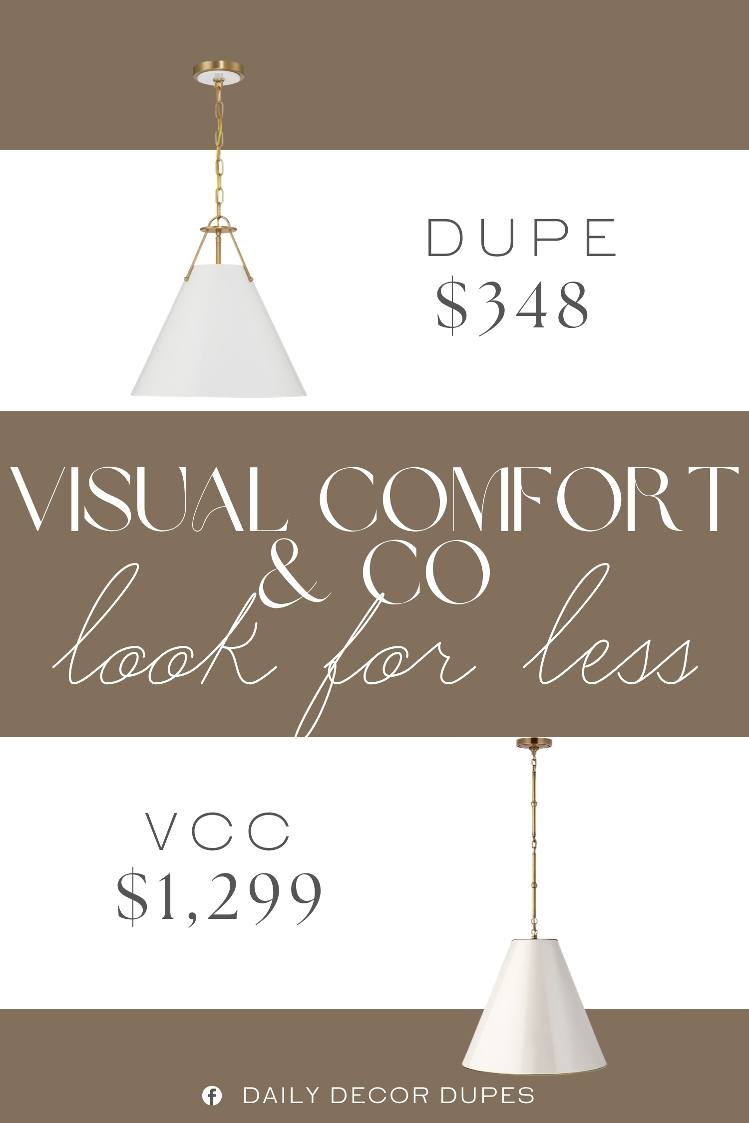 Visual Comfort & Co Goodman Medium Hanging Light Dupe. A relaxed blend of rustic charm and modern comfort, featuring natural textures, neutral tones, and vintage-inspired accents. Ships with a glossy white metal shade.