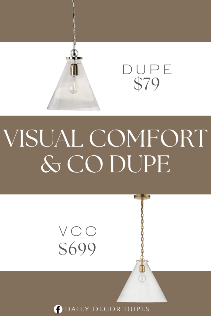 Visual Comfort & Co Katie Conical Pendant Dupe