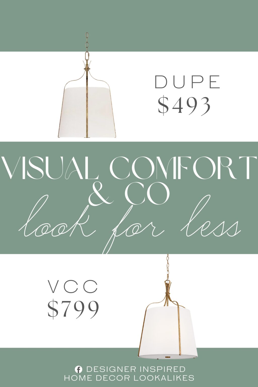 Visual Comfort & Co Leander Medium Hanging Shade Dupe. It features a linen blend shade in white, casting a warm and inviting ambient glow over your entryway or dining room table, and it's held in place with a sleek metal frame.