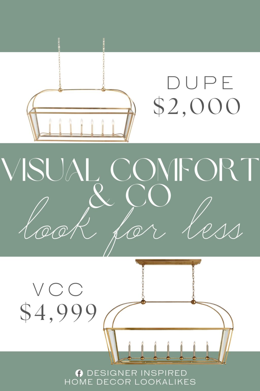 Visual Comfort & Co Riverside Large Linear Pendant Dupe. hard wiring required, hand rubbed finish, ETL listed. brass.