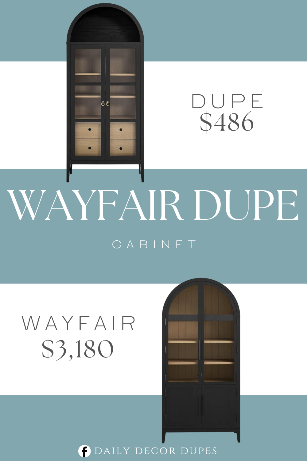 Wayfair Annetta Storage Cabinet Dupe. Wood Material. Mid-Century Modern Style. Rectangular Shape.