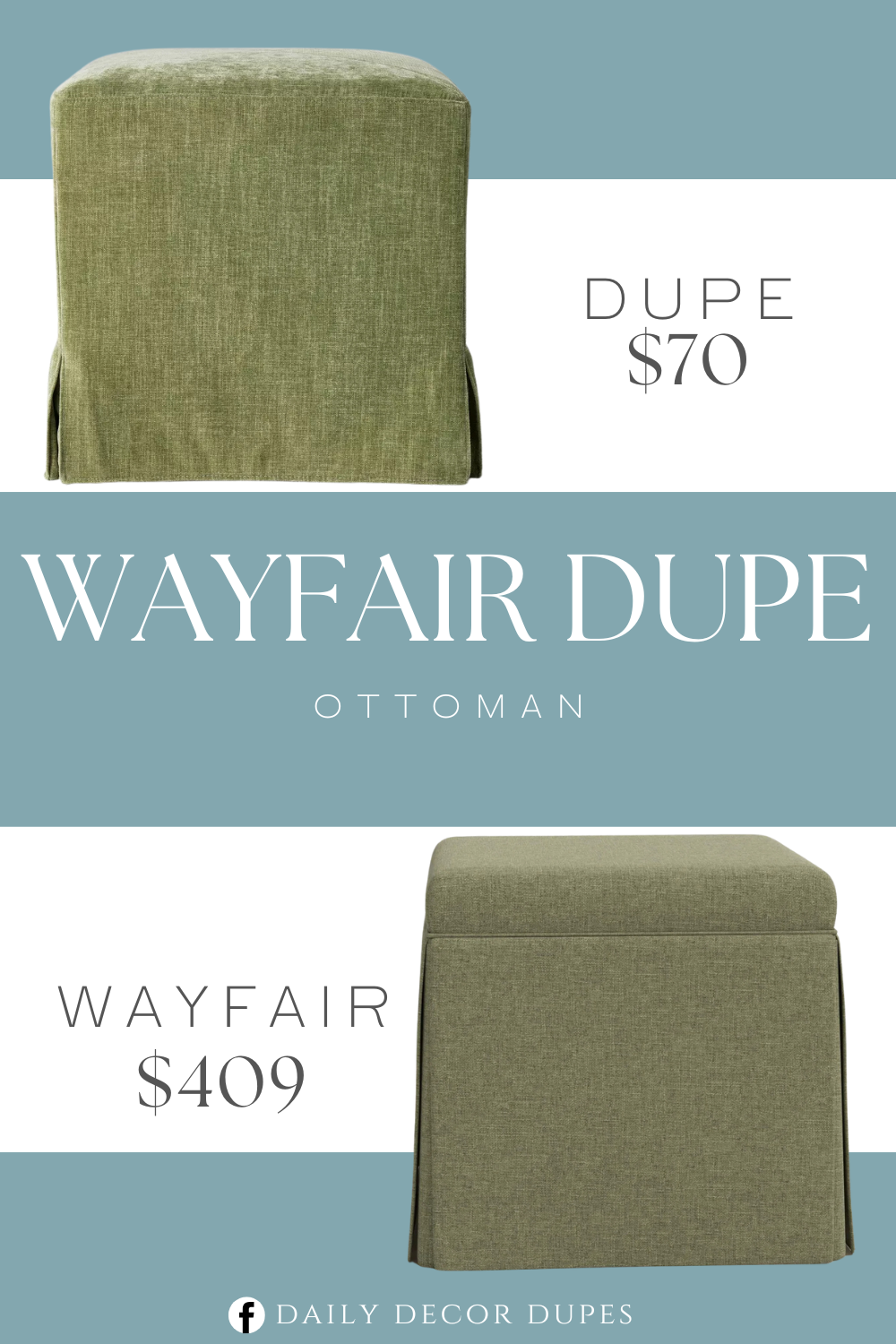 Wayfair Bash Upholstered Storage Ottoman Dupe. Slipcover ottoman. Soft fabric upholstery in solid color. Great for display, extra seating or a footrest.