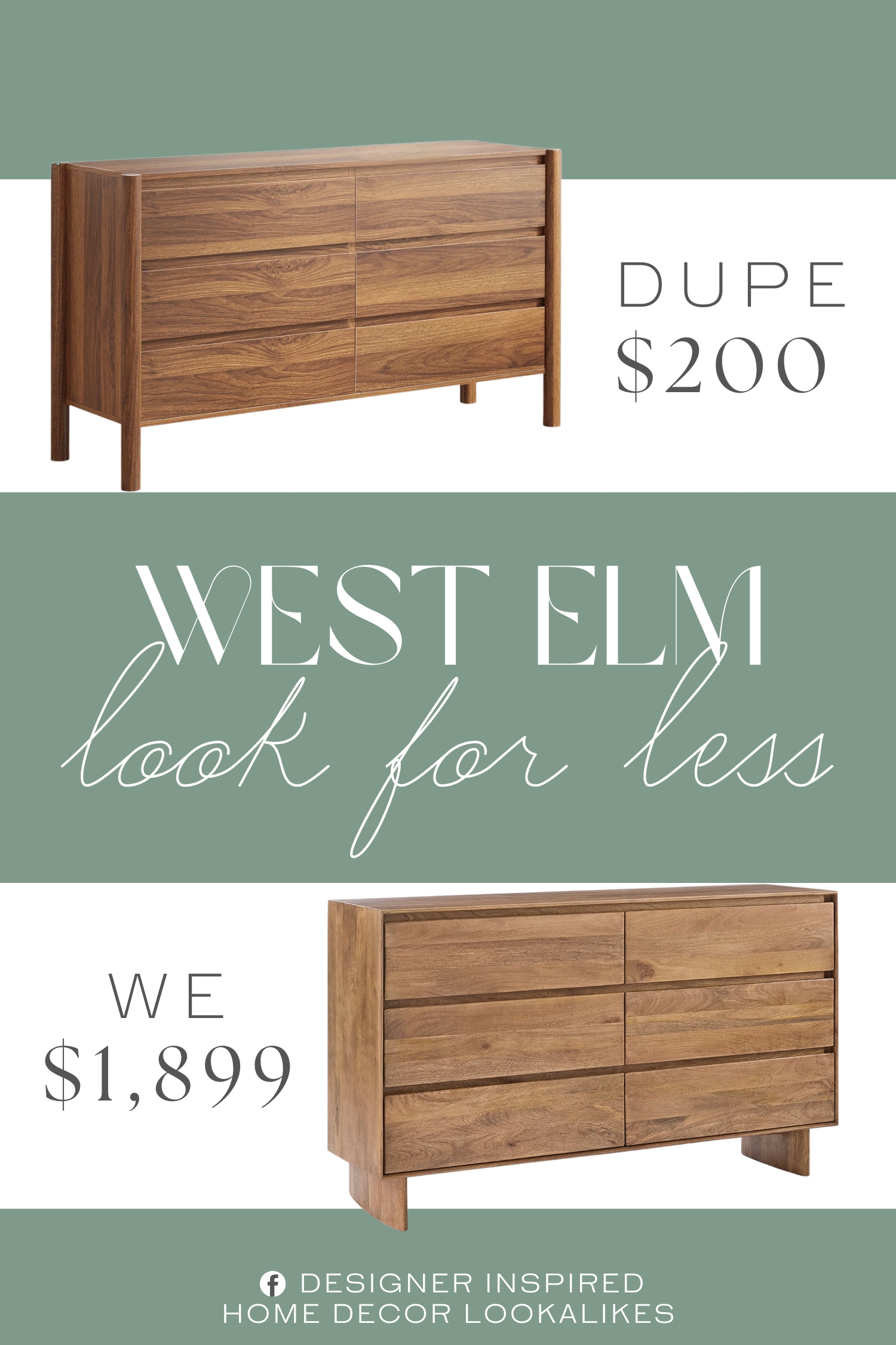 West Elm Anton Solid Wood 6-Drawer Dresser Dupe. Constructed from high-quality MDF, this dresser is waterproof and scratch-resistant. The 1.4-inch solid wood corner supports and middle leg enhance stability, while the included anti-tip kit ensures safety for you and your family.