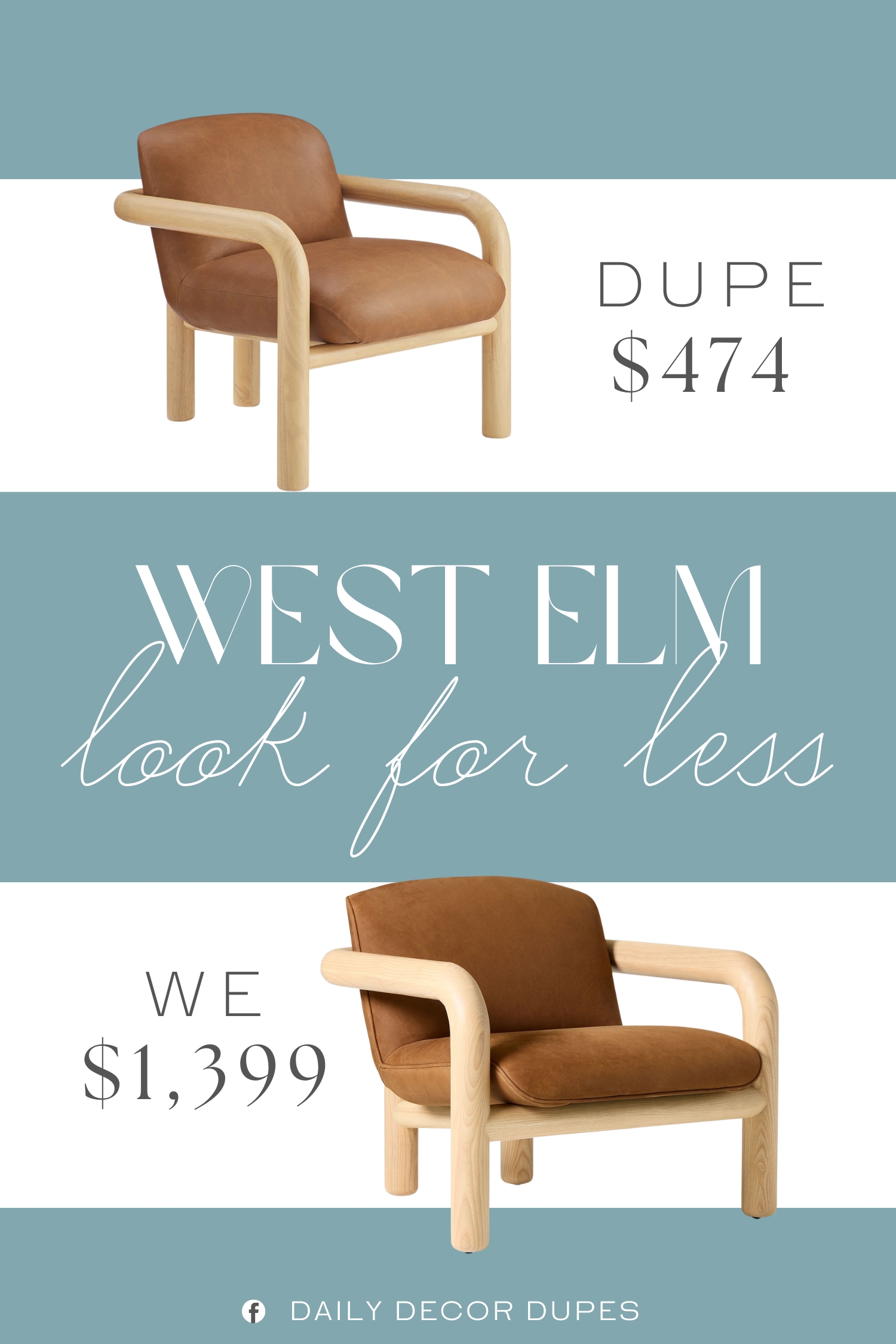 West Elm Benson Leather Chair Dupe. Made of manufactured engineered wood. Accent chair is upholstered in faux leather.