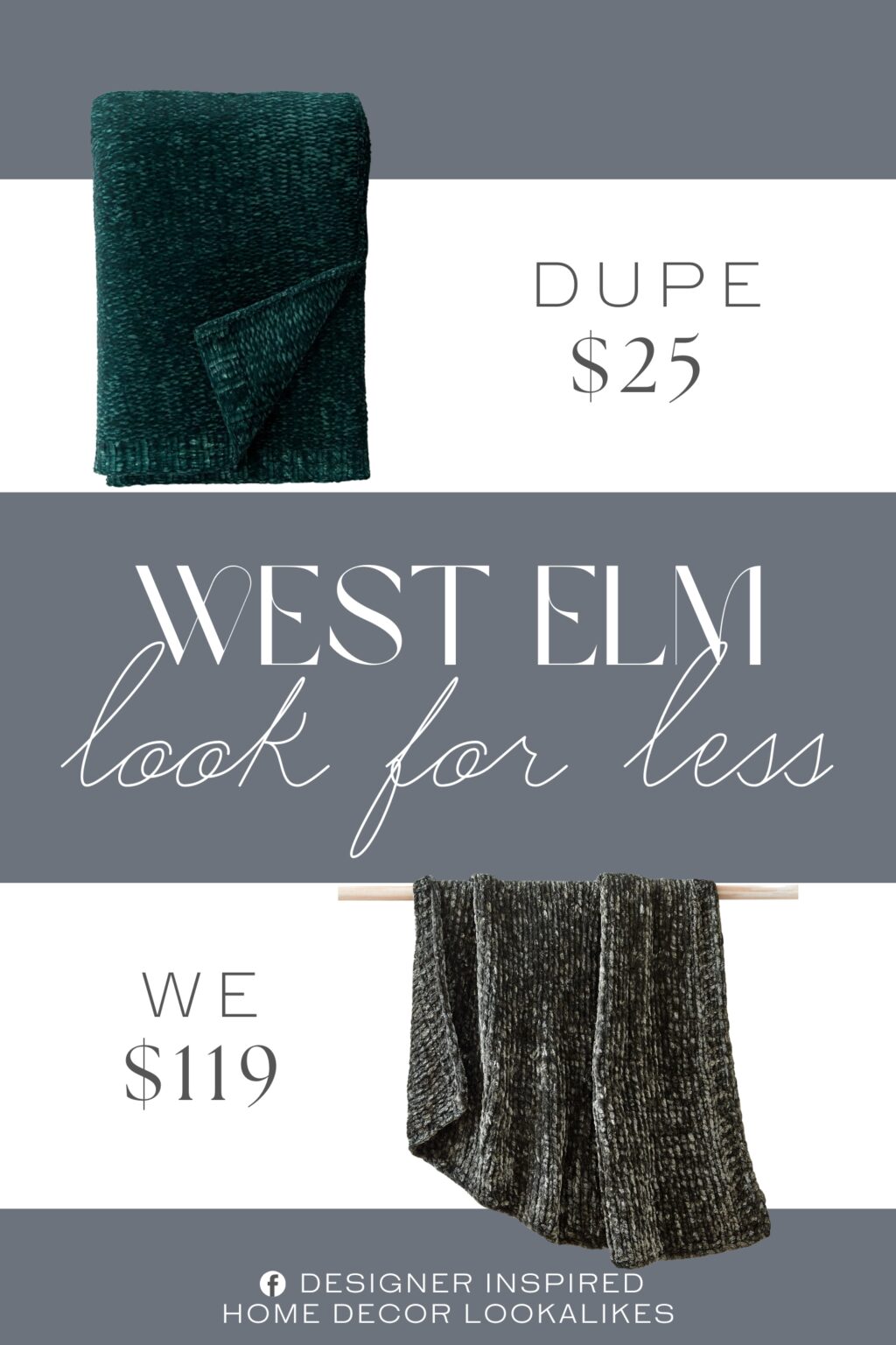 West Elm Chunky Luxury Chenille Throw Dupe. It features a knitted chenille construction with a subtle sheen for a soft, warm and cozy feel. The neutral color offers easy coordination with any decor.