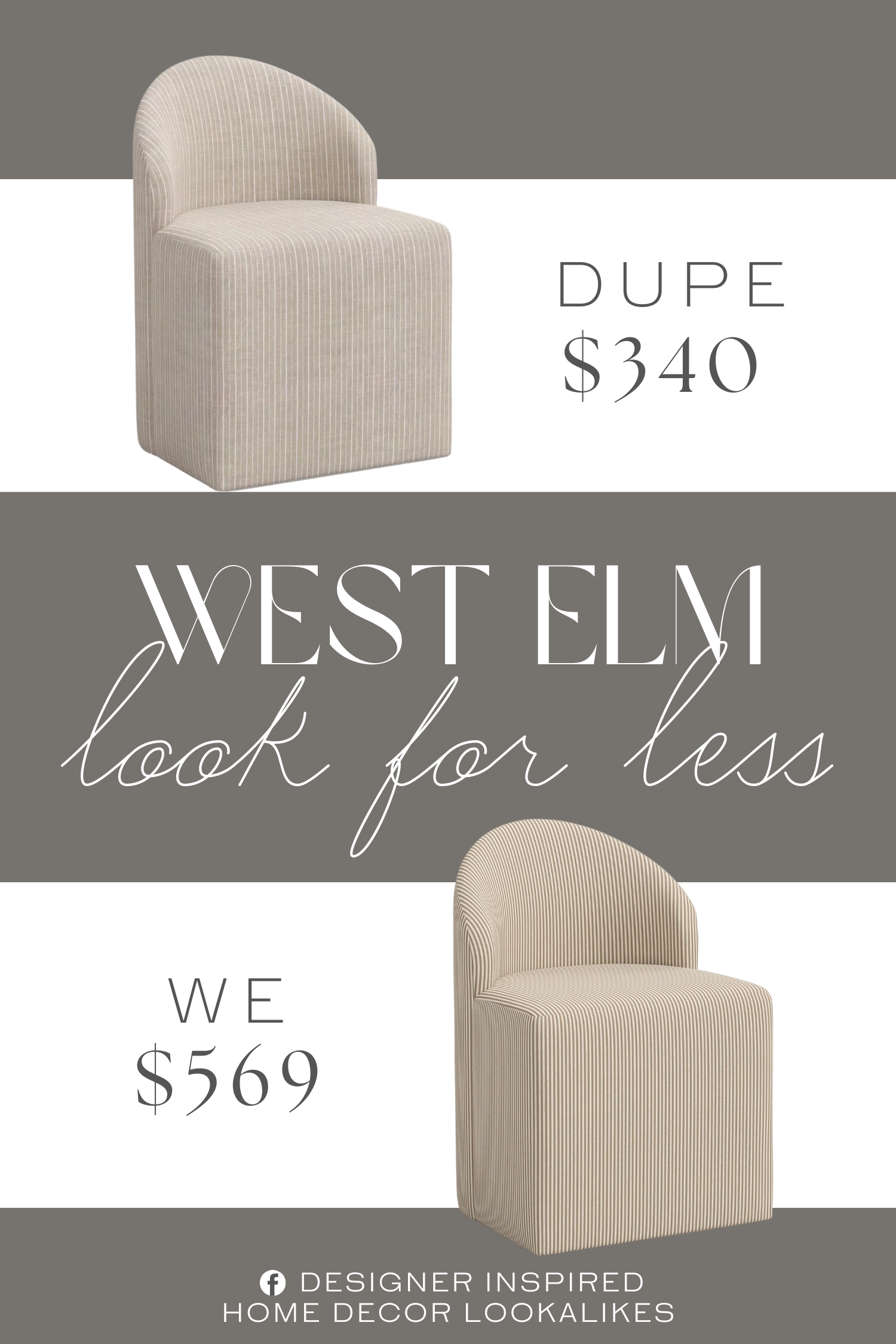 West Elm Noosa Upholstered Dining Chair Dupe. This dining chair features an armless design with a round back for a stylish look. Set on a wooden frame, this armless dining chair has cotton-linen upholstery for comfortable seating.