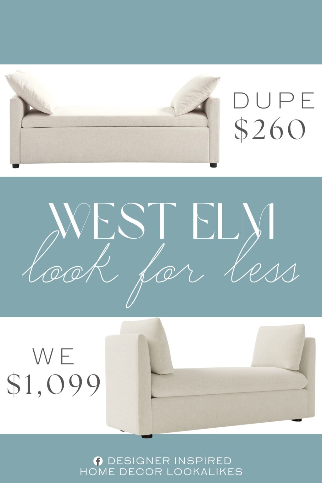 West Elm Shelter Bench Dupe. Crafted with a kiln-dried wood frame, it features a rectangular silhouette with clean lines and plastic legs. The bench is upholstered in smooth 100% polyester fabric, lending an art deco touch to your space.