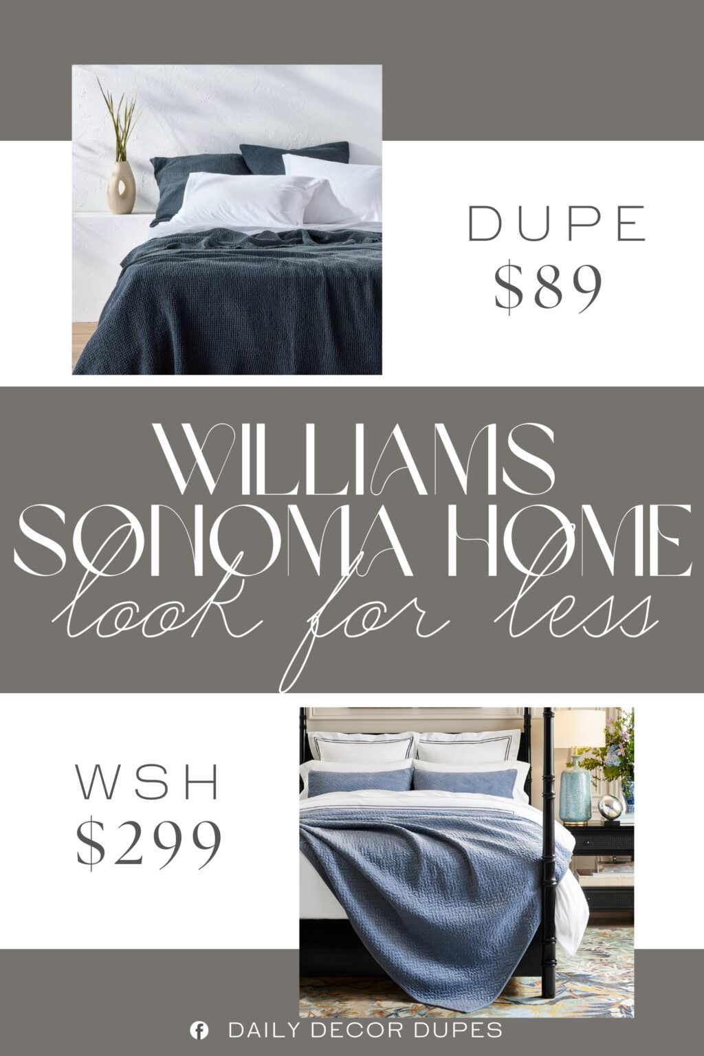 Williams Sonoma Home Quilted Velvet Coverlet & Shams Dupe. Made from 100% Lyocell, this lightweight coverlet provides a comfy layer, while its waffle texture with fringed edges adds a decorative touch to your sleeping space.
