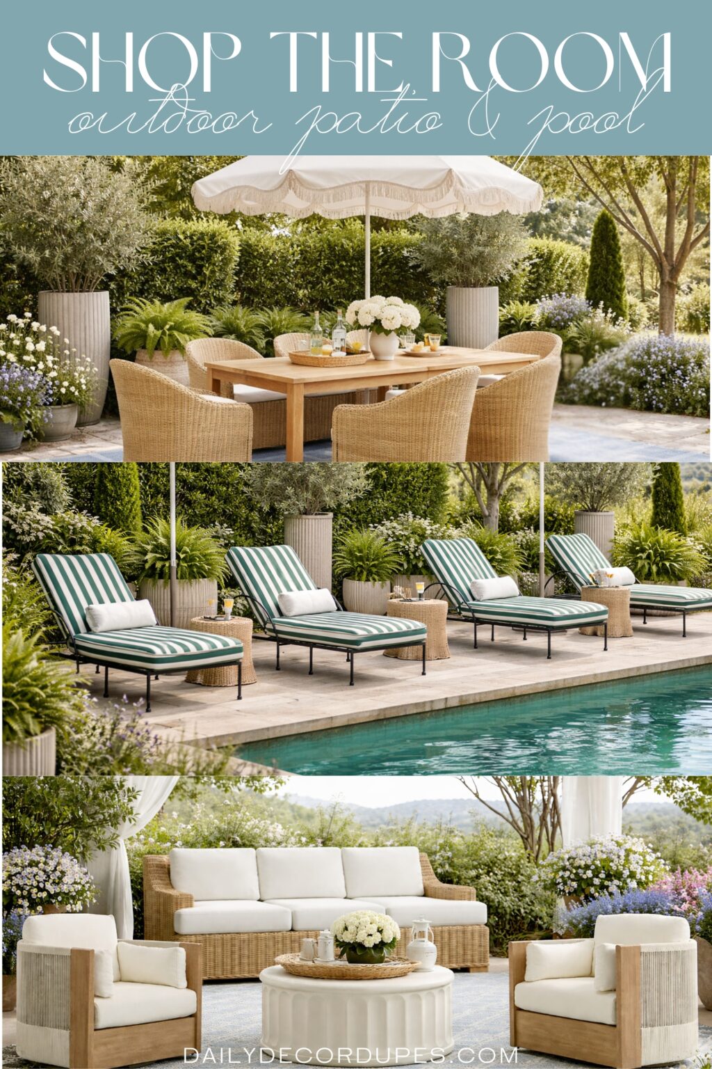 shop the room elegan patio and pool